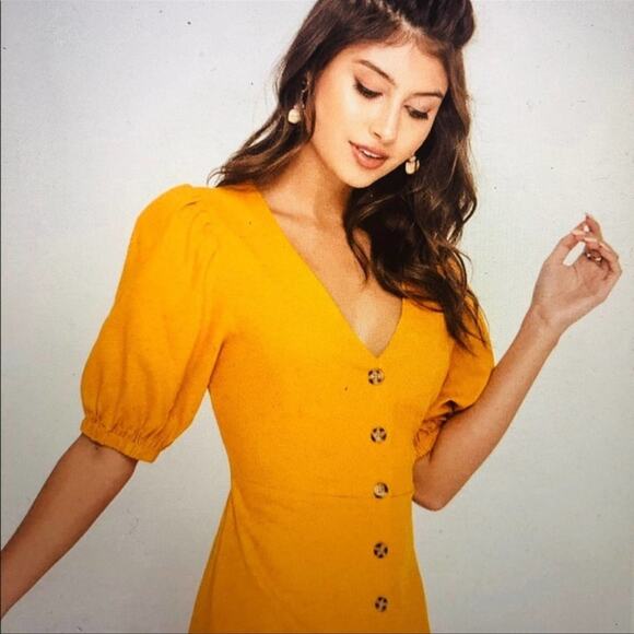 NWT LUSH Jenna button down mini dress - Picture 6 of 7